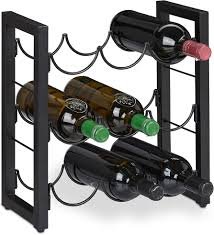 Botellero Metálico para 9 Botellas - Estantería de Sobremesa